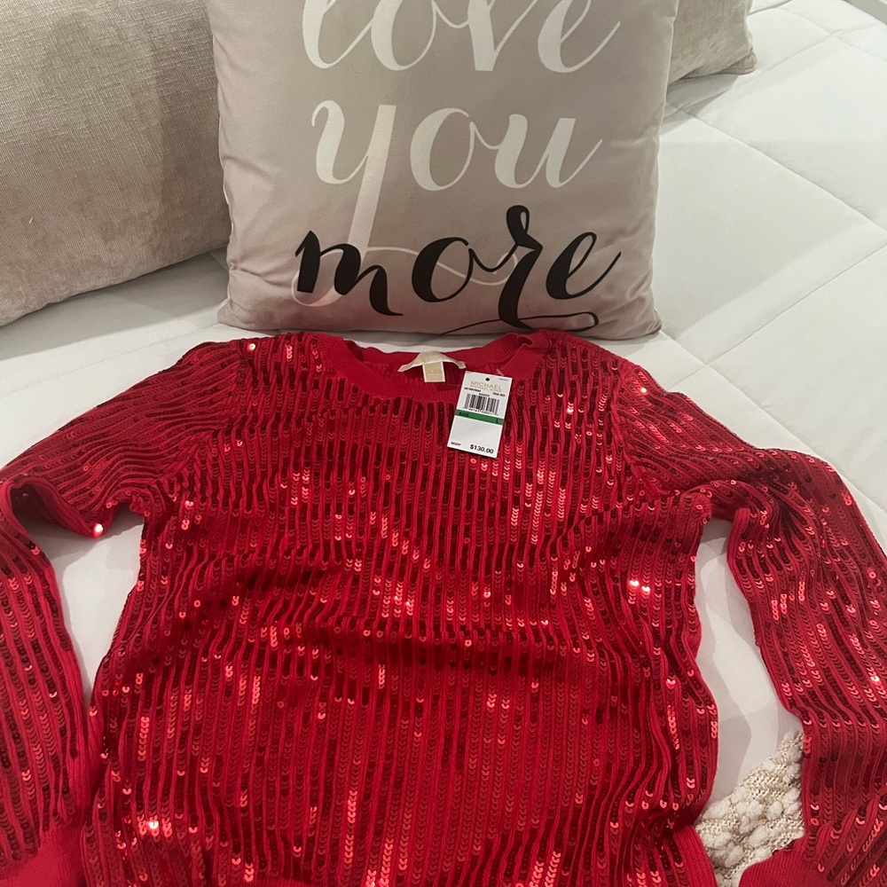 Beautiful sequence light sweater NEW from Michael kors